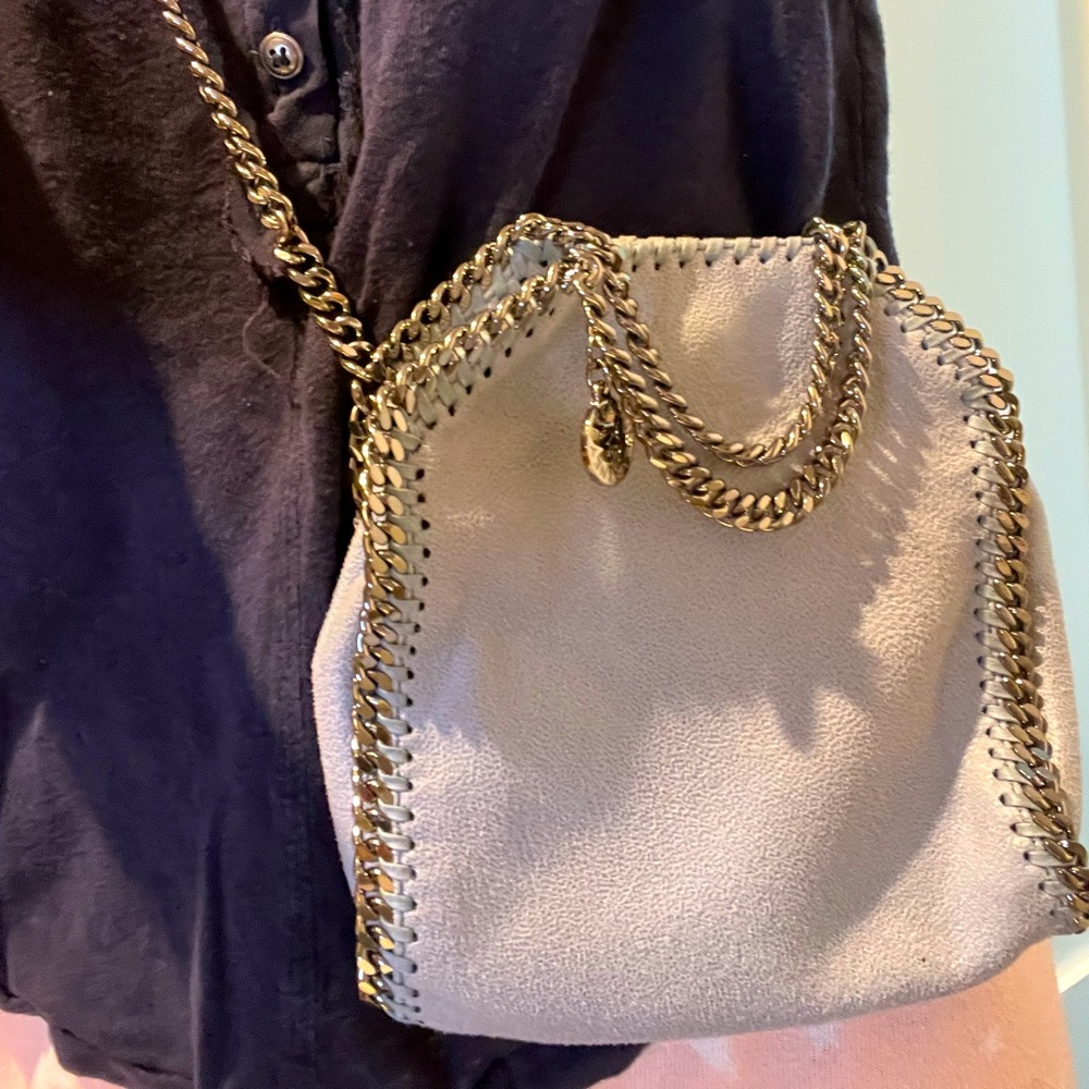 Stella McCartney Authentic Baby blue tiny Tote Bag Falabella.